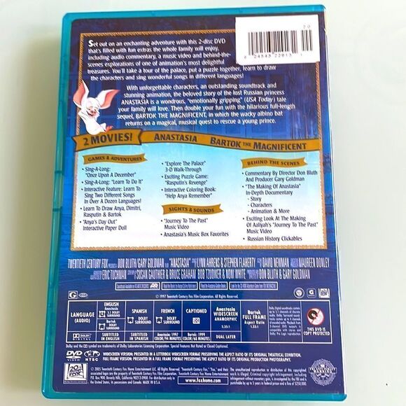 "Anastasia" Family Fun Edition DVD Movie 2 disc set with original cover - Picture 4 of 6